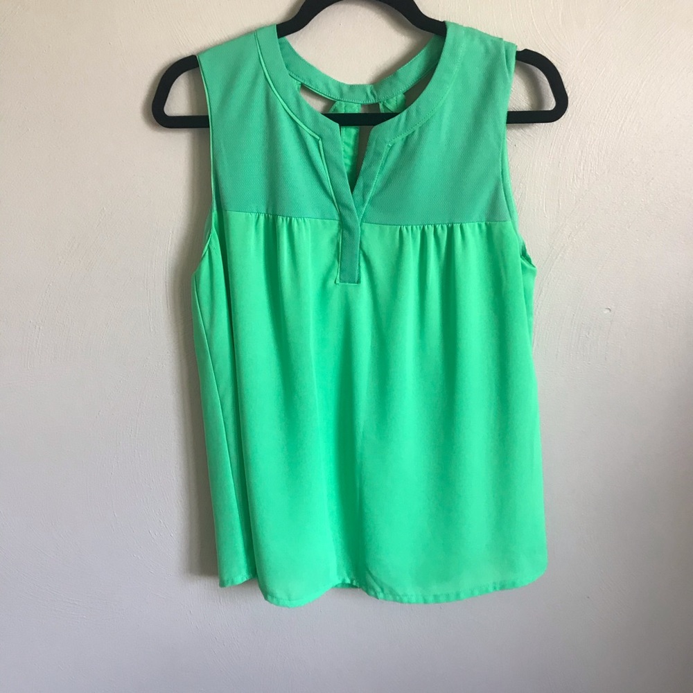 Vibrant Green Sleeveless Top